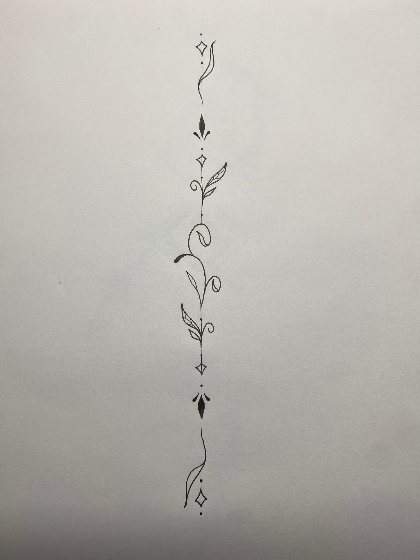 Simple Spine Tattoo Flash