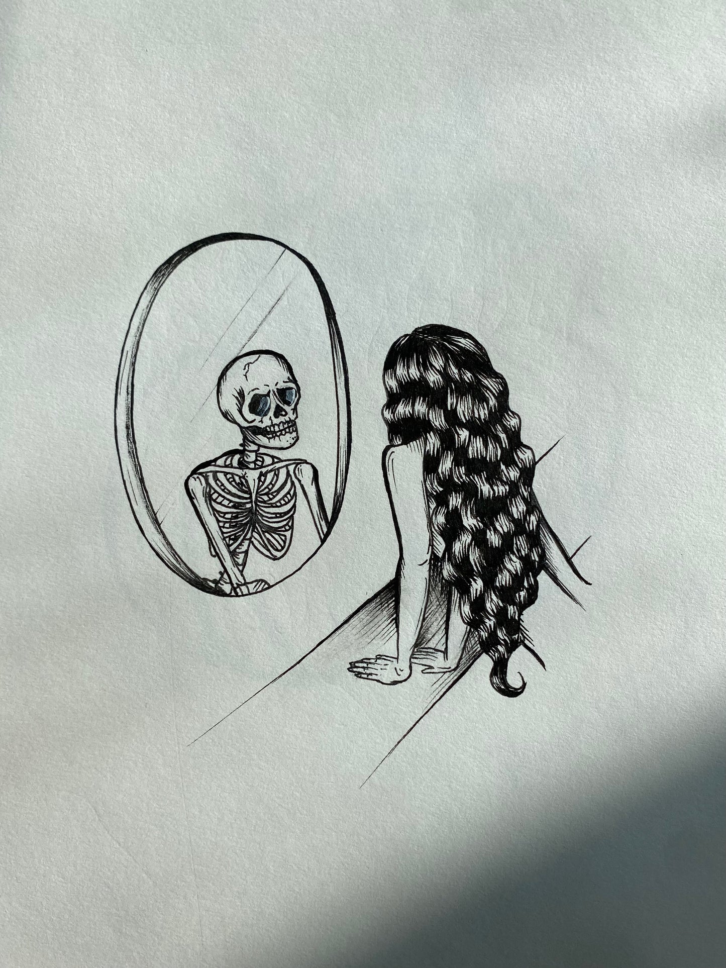 Self Reflection Tattoo Flash